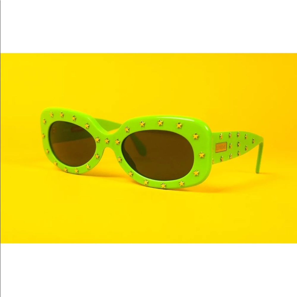 SUPREME Royale Sunglasses SS18 Stars - Lime Green - Picture 2 of 6